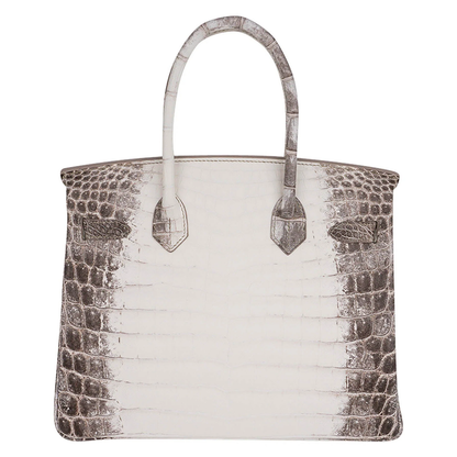 Gradient Pale Ivory Taupe Scaled Medium Structured Trapezoid Tote With Crystal Inlaid Silvery Hardware And Stone Embellished Suspended Metal Padlock Charm